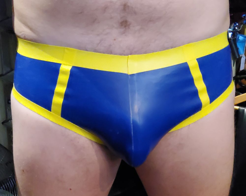 Rubber Y Front Pouch Brief